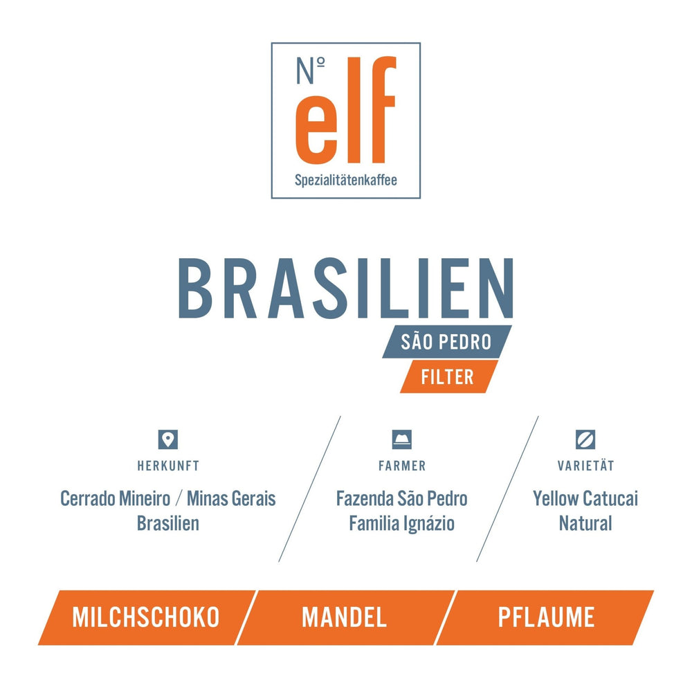 Kaffeebohnen BRASILIEN Fazenda São Pedro - No. elf Spezialitätenkaffee