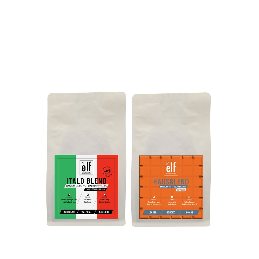 Kaffeebohnen ESPRESSO BLEND Probier - Duo - No. elf Spezialitätenkaffee