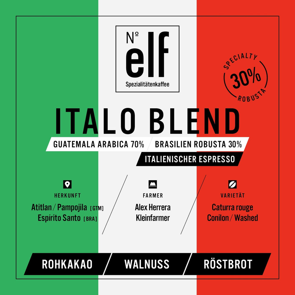 Kaffeebohnen ITALO BLEND Guatemala/Brasilien - No. elf Spezialitätenkaffee
