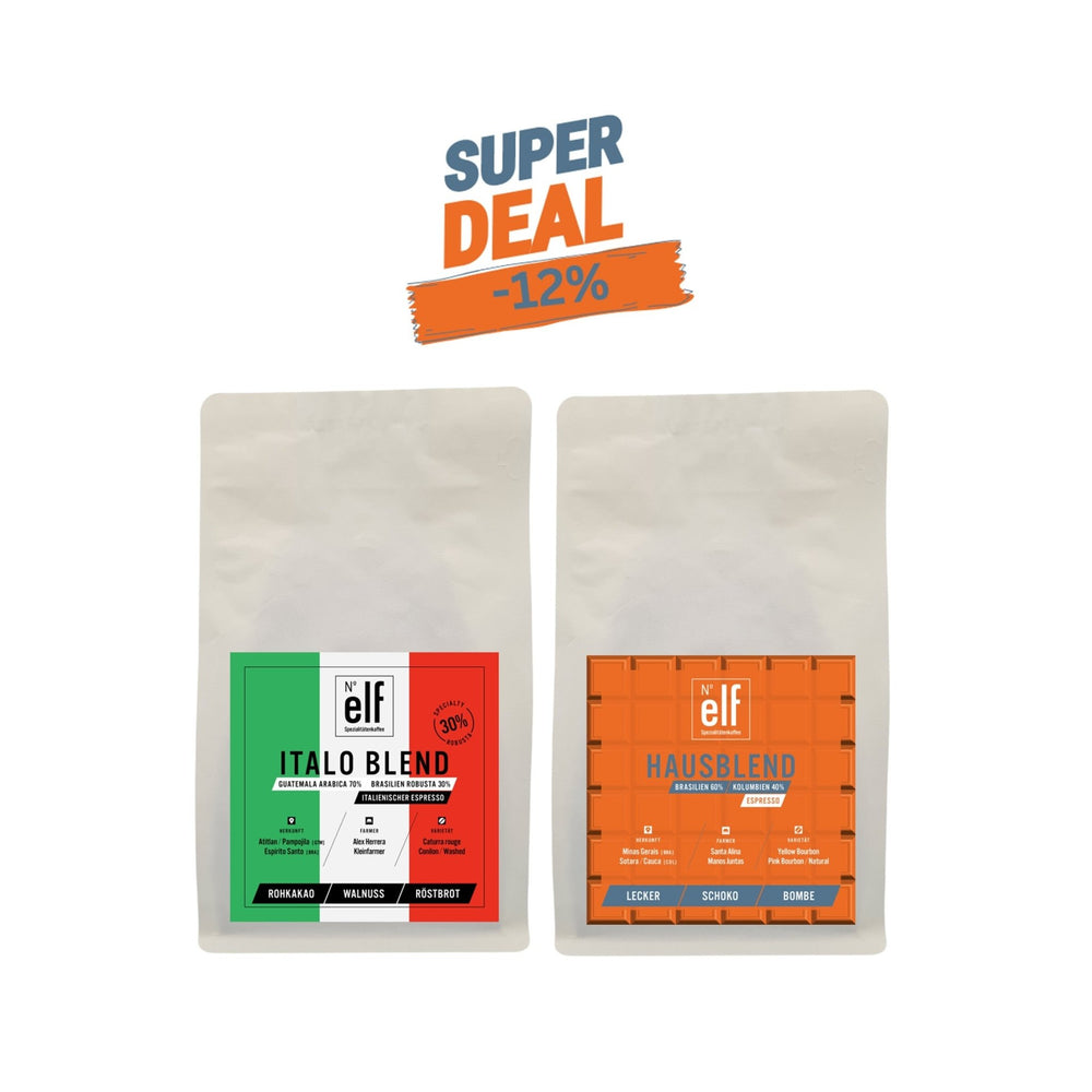 Kaffeebohnen ESPRESSO BLEND Probier - Duo - No. elf Spezialitätenkaffee