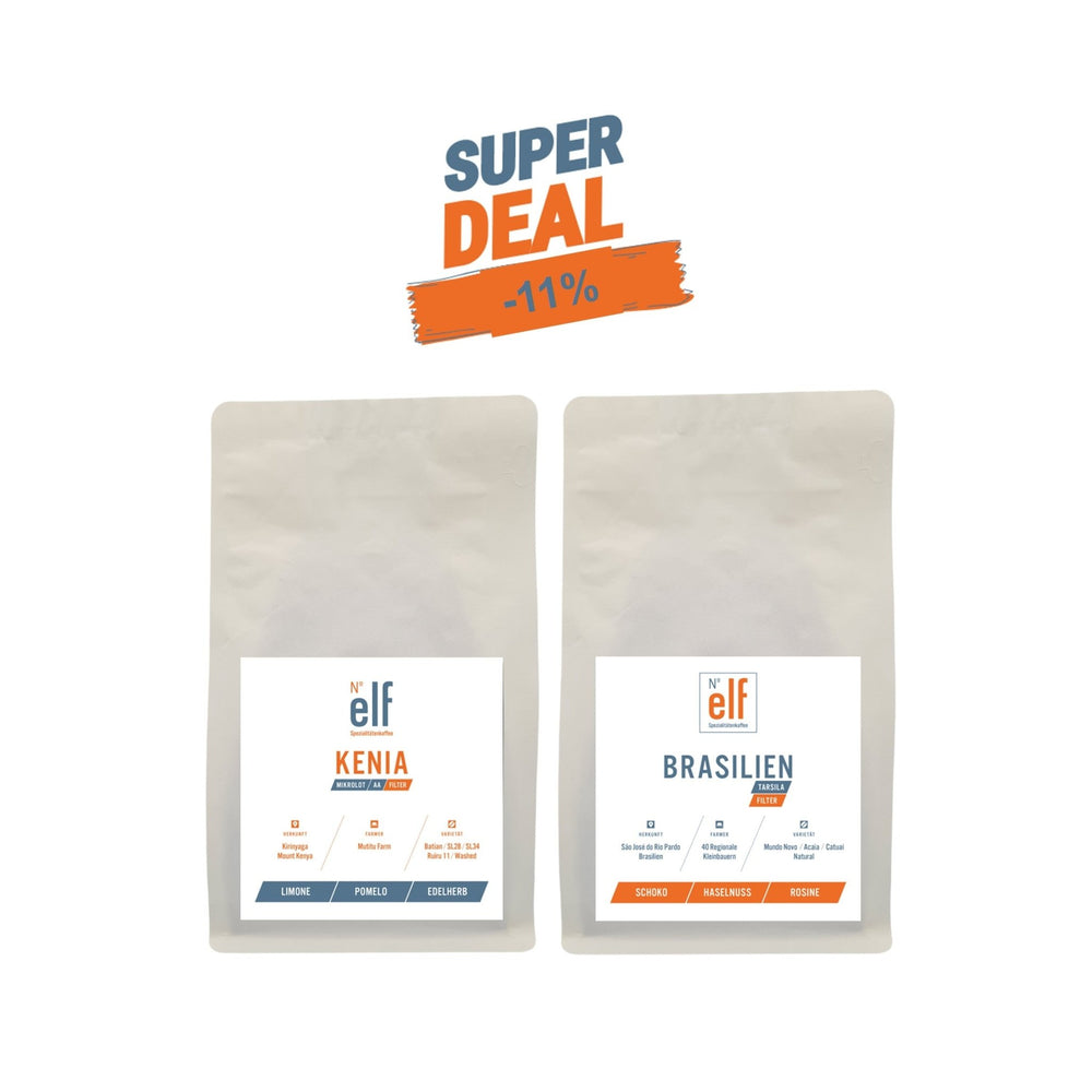 Kaffeebohnen FILTERKAFFEE Probier - Duo - No. elf Spezialitätenkaffee