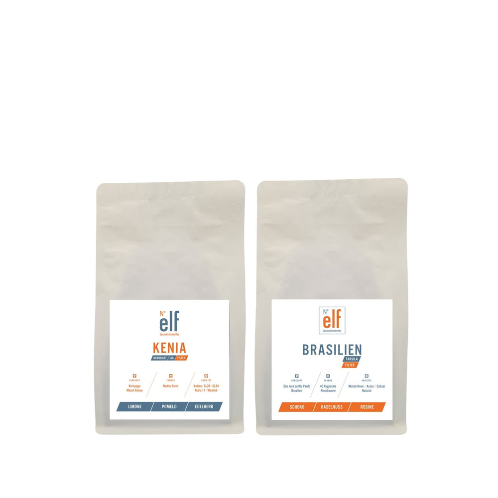 Kaffeebohnen FILTERKAFFEE Probier - Duo - No. elf Spezialitätenkaffee