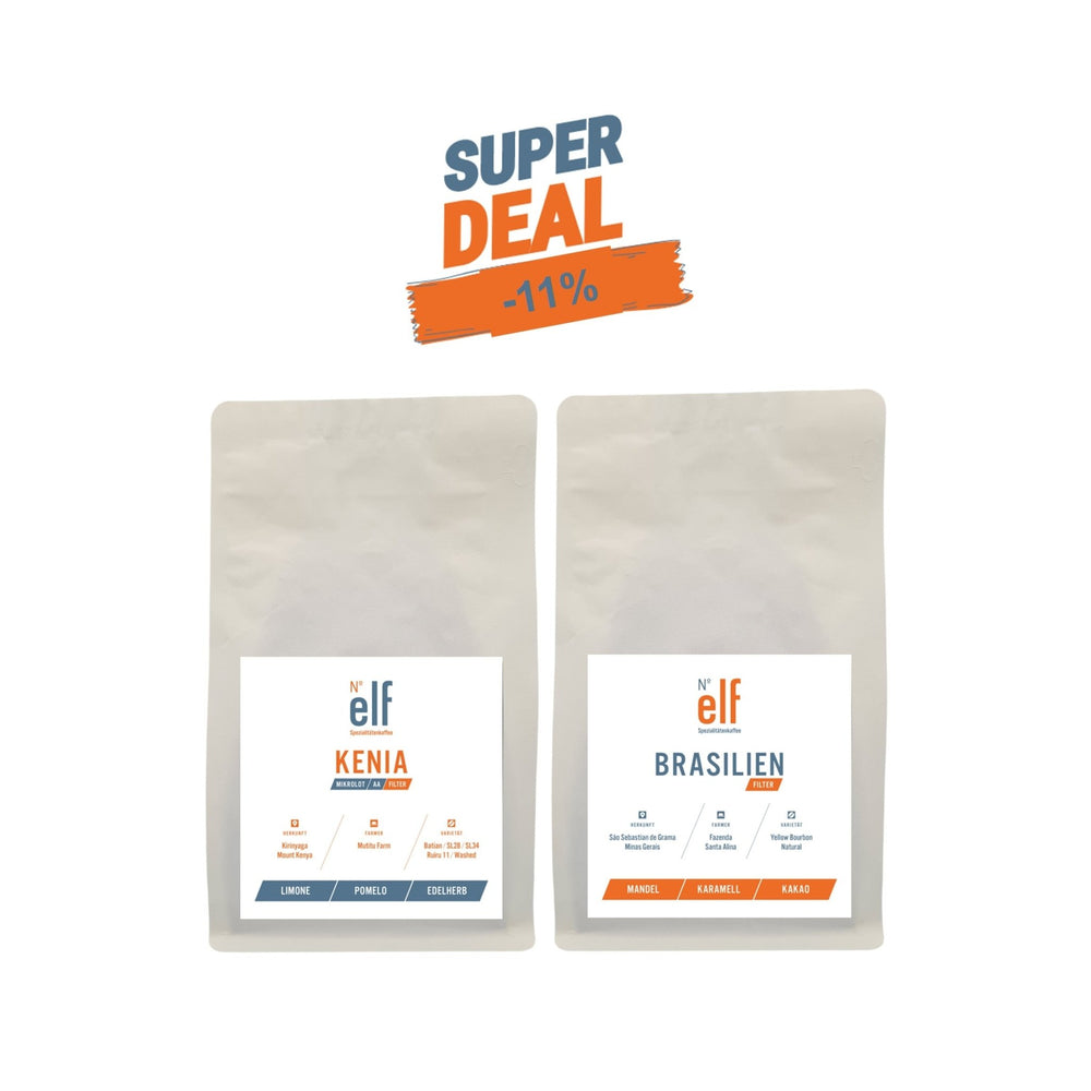 Kaffeebohnen FILTERKAFFEE Probier - Duo - No. elf Spezialitätenkaffee