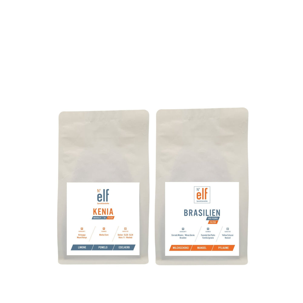 Kaffeebohnen FILTERKAFFEE Probier - Duo - No. elf Spezialitätenkaffee