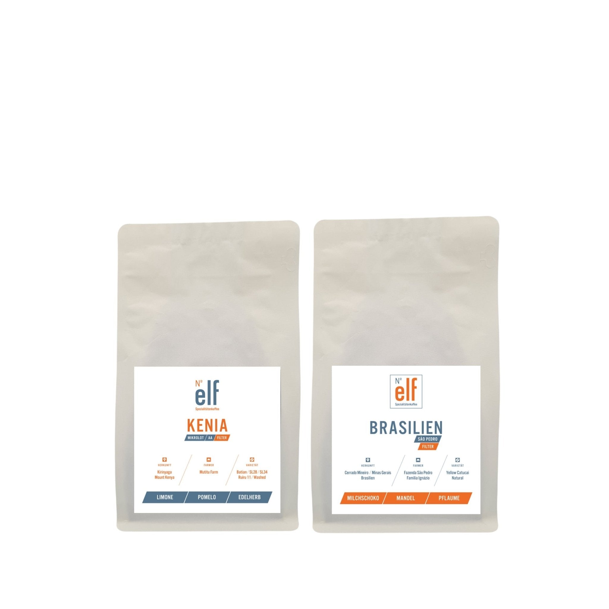 Kaffeebohnen FILTERKAFFEE Probier - Duo - No. elf Spezialitätenkaffee