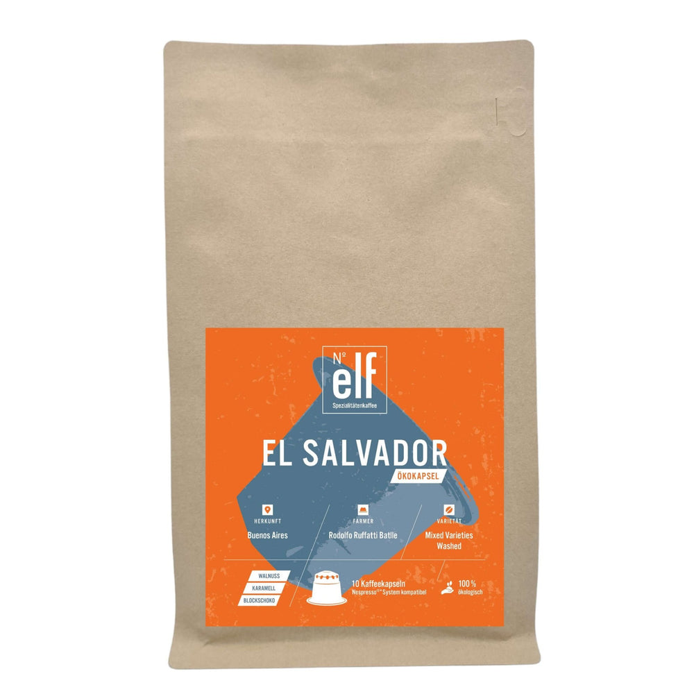 Kaffeekapsel EL SALVADOR Buenos Aires Ökokapsel - No. elf Spezialitätenkaffee