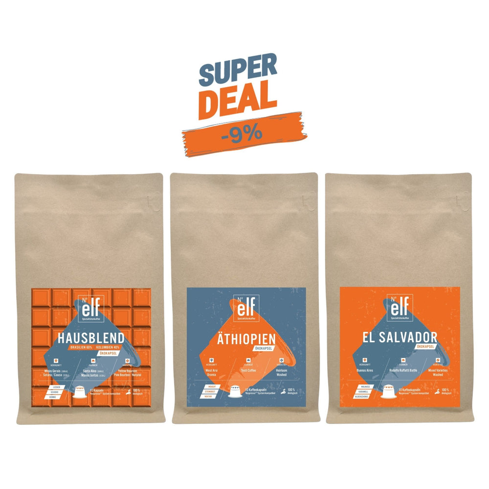 Kaffeekapsel Probier - Trio Ökokapsel - No. elf Spezialitätenkaffee