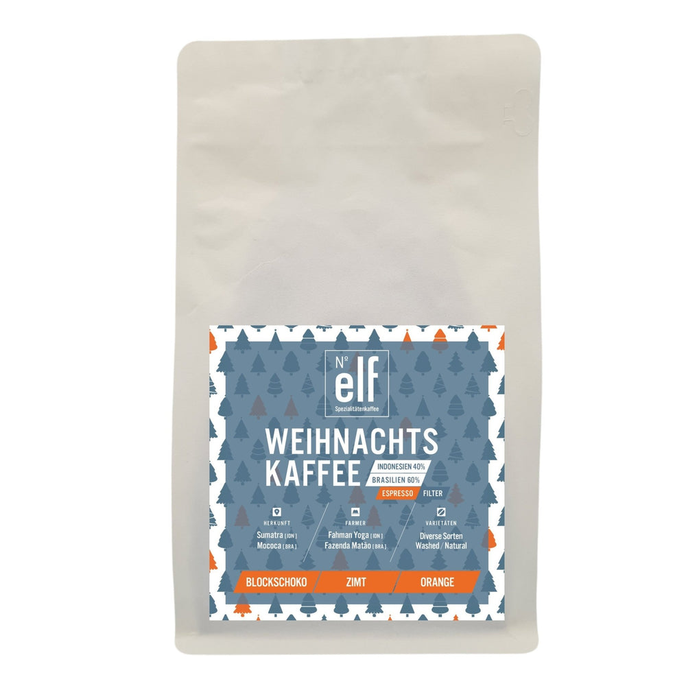 WEIHNACHTSKAFFEE INDONESIEN/BRASILIEN Blend - No. elf Spezialitätenkaffee