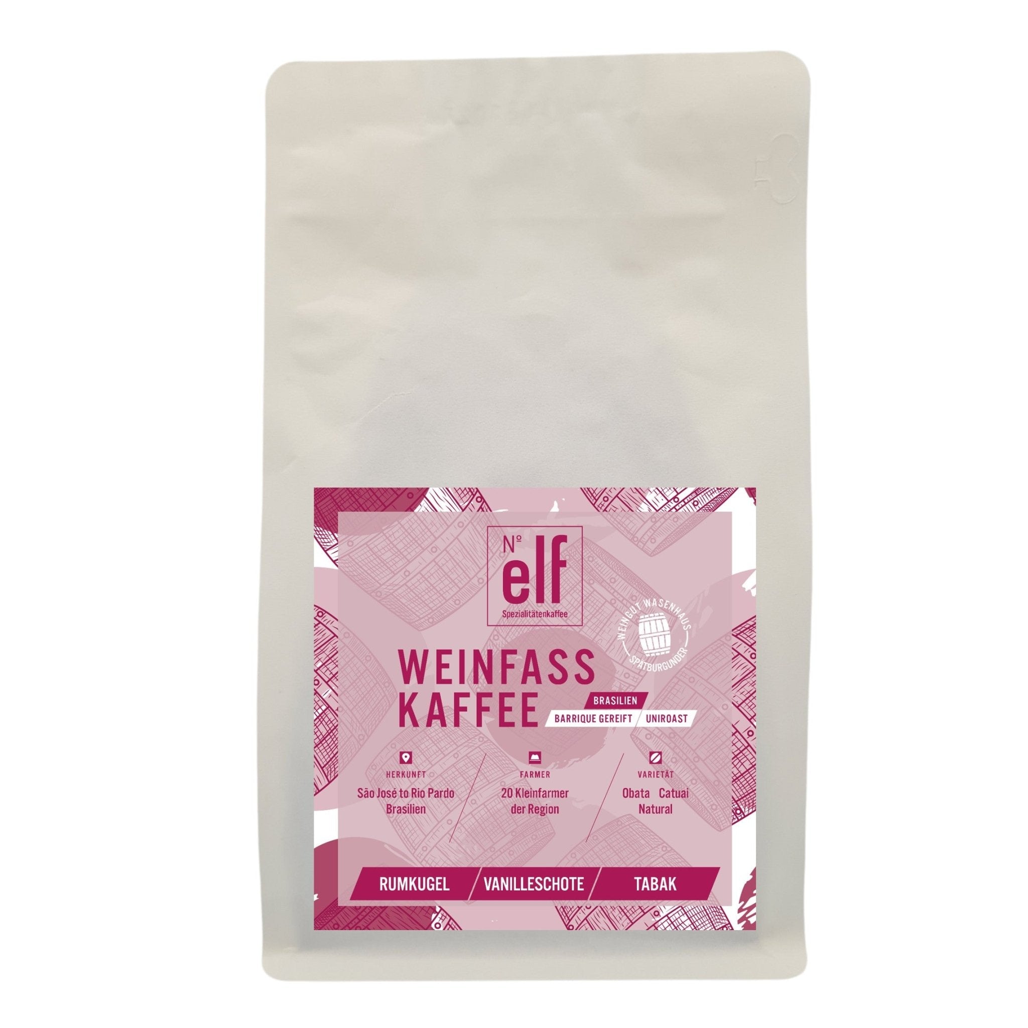 WEINFASSKAFFEE Brasilien - Barrique gereift! - No. elf Spezialitätenkaffee